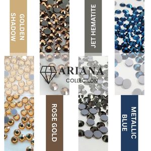 Piedras de Cristal Metálicas Azules, Hematita Jet y Oro Rosa Golden Shadow para la Creación de Joyas, Cristales de Vidrio de Primera Calidad, Gemas Sueltas - Product Image 1