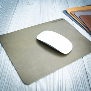 Genuine Leather <b>Mouse</b> Pad Authentic Cowhide Desk Mat Full Grain Leather Mousepad for High End Residences LMP-0085 - Product Image 1