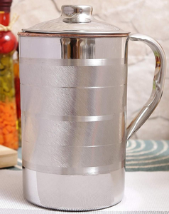Home Restaurant <b>Table</b> Ware Jug Good Price <b>Highly</b> Finishing 100% Pure Stainless Steel Water Jug With Lid Plain Design Wholesale - Product Image 2