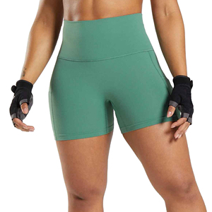 <b>Compression</b> Sport Fitness Yoga Gym <b>Shorts</b> for <b>Women</b>-Spandex/Polyester Wicking Quick Dry Anti-Bacterial Custom Logo with OEM - Product Image 1