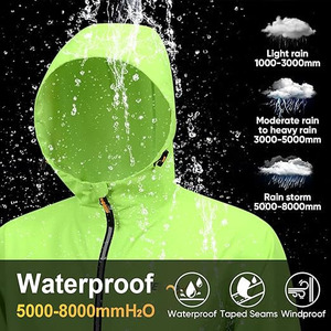 <b>Men</b>’s Ultra-Lightweight Packable Windbreaker – High-Visibility Emergency <b>Shell</b> with Integrated Travel Pouch Softshell <b>Jacket</b> - Product Image 3