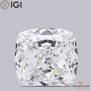 Diamante Cultivado en Laboratorio CVD de 1.00 Quilates, Corte Cuadrado Cojín, con Certificado IGI, Color E, Claridad VVS2, para Centro de Mesa Nupcial Premium - Product Image 1