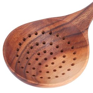 Cuchara de madera natural hecha a mano con ranuras, la más vendida, FASHION CRAFT TFC 30134HFR, cuchara coladora de cocina ecológica, larga - Product Image 6