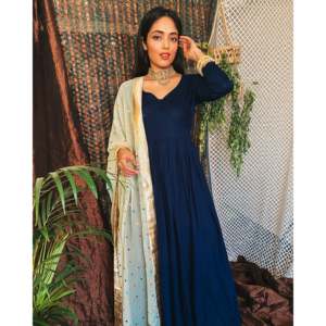 Costume en Chiffon Bleu Rêve Kanchli Taille XS - Product Image 2
