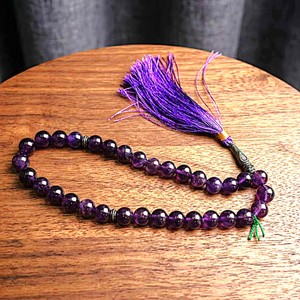 พลอยอเมทิสต์10มม. tasbih จาก33 BDS สำหรับจิตวิญญาณความสงบสุขและคุณภาพหินธรรมชาติ tasbih - Product Image 1