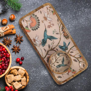 Bandeja de servicio redonda de madera para mesas de café y comedor, decoración del hogar, artesanías Tayyab, tamaño personalizado disponible - Product Image 3