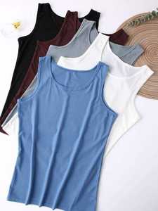 Nueva Camiseta sin Mangas para Hombre, Colores Personalizados, Transpirable, 100% Algodón, Cuello Profundo, para Gimnasio y Entrenamiento - Product Image 6