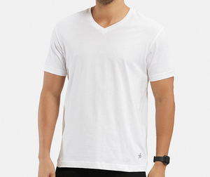 T-shirt basique en coton pour homme, coupe classique, léger, manches courtes, uni, décontracté, pour la mode streetwear, OEM ODM personnalisé - Product Image 3