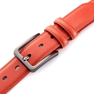 Ceintures en cuir de haute qualité pour hommes, dernier design, logo personnalisé imprimé, prix bas, boucle à ardillon. - Product Image 3