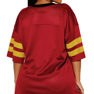 Uniformes de Fútbol Americano para Mujer, Sublimación Completa, Tallas de Mujer, Jersey Rojo y Amarillo, Camiseta Deportiva, Proveedor Mayorista - Product Image 2