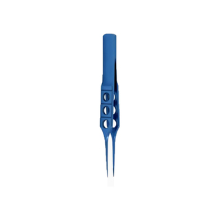 คีมผูกไหม SureMed Instruments รุ่น McPherson แบบตรง เคลือบไทเทเนียมสีน้ำเงิน ขนาด 10 มม. ปากเรียบ สำหรับผูกไหมเบอร์ 8-0 ถึง 11-0 - Product Image 6
