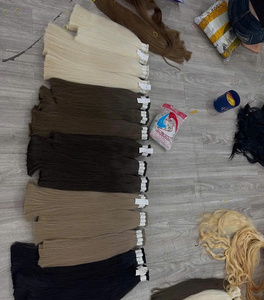 Machine à extensions de cheveux Nasa Remy vietnamienne en vrac double trame super doublement étirée de couleur claire et naturelle 50cm/60cm - Product Image 3