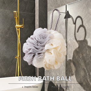 <b>Bath</b> Loofah Shower Puff Mesh <b>Sponge</b> Body Scrubber Exfoliating <b>Bath</b> Ball Colorful Shower <b>Sponge</b> Hanging Loop 50g - Product Image 2