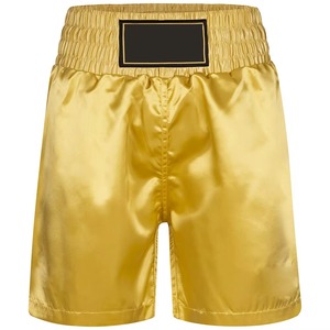 Shorts de boxe professionnels rouges avec bandes blanches, respirants, en satin, pour l'entraînement - Product Image 6