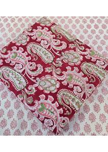 Tela de Algodón de Peso Medio, Ecológica, de Secado Rápido, Estampada a Mano en India, con Diseño Floral, para Confección de Ropa y Creaciones Boho - Product Image 6