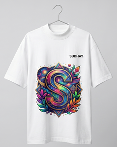 SUBHAY Camiseta informal blanca para hombre con estampado colorido del logotipo de Galaxy S, cuello redondo, manga corta, camisa de algodón transpirable de verano - Product Image 1