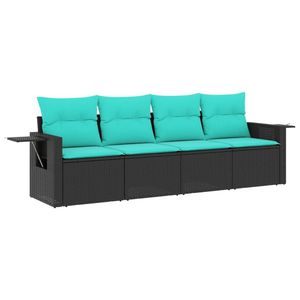 Conjunto de sofás de jardín en negro y azul - Product Image 2