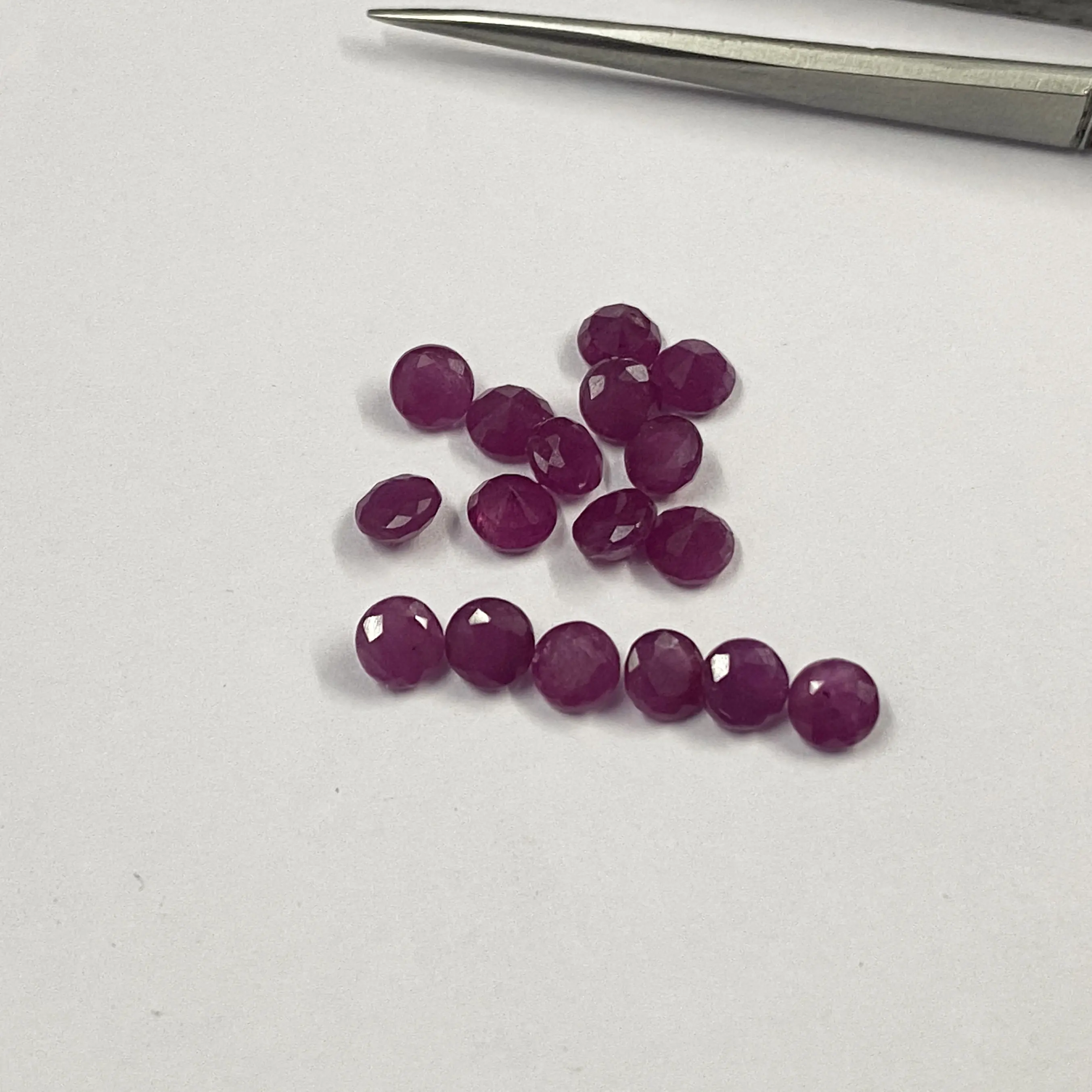 Wholesale Round Shape Loose Lab Gemstone Natural 2mm To 8mm Grown Ruby Gemstone Red Loose Healing Gemstone For Sale Price