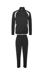 Conjunto Deportivo Urbano Negro para Hombre, Chaqueta con Cierre Completo y Bolsillos Laterales, Pantalones a Juego, Corte Regular, Ecológico y Ligero para Otoño - Product Image 4
