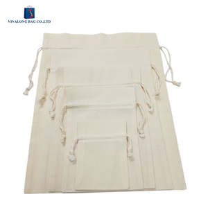 Vinalong OEM Cotton <b>Drawstring</b> Bag Camouflage <b>Pouch</b> with Zipper Closure Rope Handle Custom Logo Dust Proof - Product Image 6