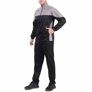 Survêtements en molleton de haute qualité pour hommes, ensemble sportif athlétique avec sweat à capuche zippé et pantalon de jogging, survêtement deux pièces oversize pour hommes - Product Image 2