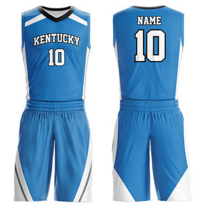 Ensemble d'uniformes de basketball unisexes sur mesure OEM, tissu respirant à séchage rapide, imprimé, antibactérien, logo personnalisé, grandes tailles - Product Image 5