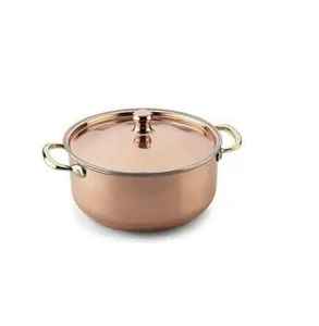 Olla de Cobre Premium con Tapa y Asas Decorativas, Plato para Servir de Cobre, Utensilios de Cocina para Sopa y Guisos - Product Image 3