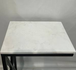 Table d'appoint moderne en forme de C, table d'appoint en métal pour canapé, table pour ordinateur portable et collations avec base en X pour salon et chambre à coucher - Product Image 2