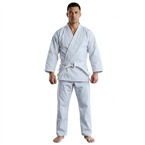 Uniforme de Karate Blanco para Hombre, 100% Algodón, Transpirable, Corte Regular, Uniforme de Artes Marciales, Talla Adulto - Product Image 1
