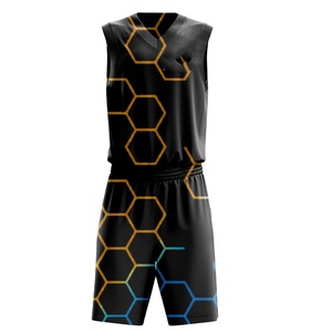 ชุดบาสเก็ตบอลพิมพ์ลายตามสั่ง ไซส์ใหญ่ ระบายอากาศได้ดี ป้องกันแบคทีเรีย ป้องกันรังสียูวี ซึมซับเหงื่อ แห้งเร็ว คอวี - Product Image 1