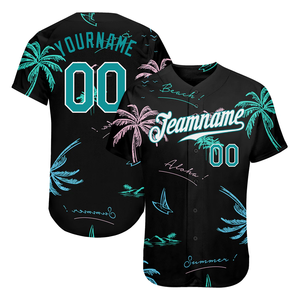 Maillots de baseball en polyester respirant de qualité supérieure avec motif champignon psychédélique pour uniformes d'équipe de lycée à boutons intégraux - Product Image 3