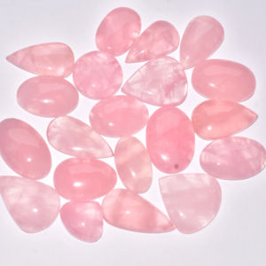 Cabochon en quartz rose - Product Image 1