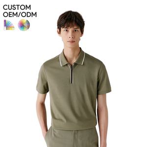 Camiseta Casual de Algodón Transpirable para Hombre, Soporte OEM ODM, Manga Corta de Punto con Logotipo Personalizado en la Parte Delantera - Product Image 3