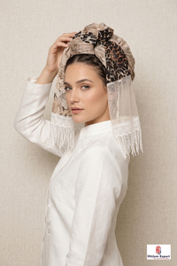 Luxury Custom Printed Silk Square Scarf With Tassel Lightweight Fabric Women Fashion Headscarf OEM Manufacturer Supply - Product Image 5