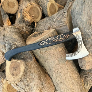 ขวานบุชคราฟท์เหล็กกล้าคาร์บอนทำมือ LEGACY BLADES ด้ามไม้ เครื่องมือตัดไม้ ผู้ผลิตจากโรงงาน - Product Image 5