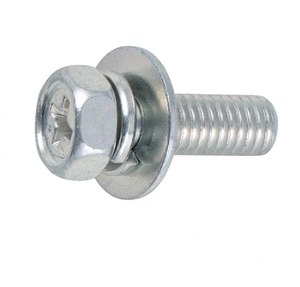 สกรูหัวฟิลลิปส์ TRUSCO พร้อมแหวนรอง เหล็กชุบโครเมตสามชนิดในตัว - Product Image 1