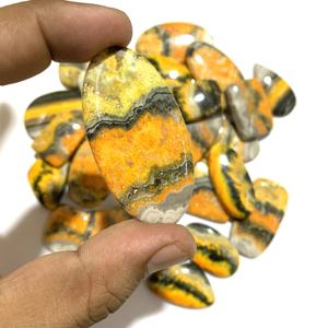 Pierre précieuse cabochon 100 % naturelle de haute qualité, motif abeille, pour la fabrication de bijoux, approuvée par un tiers, pierre naturelle de qualité supérieure - Product Image 2