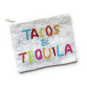 Top vendedor hecho a mano Tacos Tequila con cuentas embrague moda lentejuelas cremallera bolsa mujer fiesta monedero fiesta regalo portátil - Product Image 3