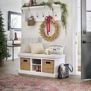 Guirlande murale de luxe en métal doré en forme de feuille de fougère, élégante guirlande artificielle en plumes pour Noël et la décoration intérieure européenne - Product Image 6