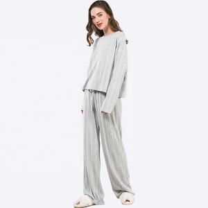 Ropa de Dormir de Lujo para Mujer, Transpirable, Suave, Informal, Ecológica, 100% Algodón, con Logotipo Frontal, Precio al por Mayor - Product Image 2