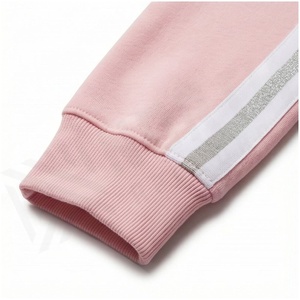 Ensemble de survêtement rose à capuche pour femme, 2 pièces, sweat-shirt zippé et pantalon de jogging, tenue décontractée d'automne, couleur unie, manches longues, coupe classique - Product Image 6