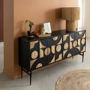 Buffet en métal et bois de manguier Vandana Stellar Nimbus - Product Image 1