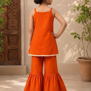 Premiums Kids Cotton Blend Embroidered <b>Top</b> Bottom Set Designer Fully Stitched Ethnic Wear Wholesale Rate By Royal Export - Product Image 4