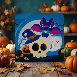Custom Printed Halloween <b>Pop</b> <b>Up</b> <b>Card</b> 3D Paper Craft Foldable Greeting <b>Card</b> Party Decoration - Product Image 3