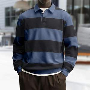 Chemise de rugby pour homme la plus vendue, 100 % coton, qualité supérieure, manches longues, séchage rapide, design personnalisé, étiquettes logo multicolores - Product Image 2