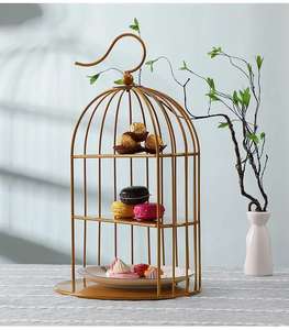 Support à gâteaux 3 niveaux en fil de fer massif, design moderne 2026, pour la décoration de la maison, des mariages, des événements et des fêtes - Product Image 2
