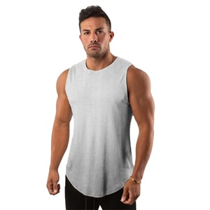 Débardeur sans manches pour homme, été, décontracté, coupe musclée, séchage rapide, respirant, écologique, détail boutonnière avant, couleur personnalisable, Spandex - Product Image 1