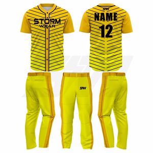 Uniforme de baseball imprimé par sublimation, 100% polyester, respirant, maillot de softball, logo personnalisé, tailles plus grandes, uniformes de baseball - Product Image 6