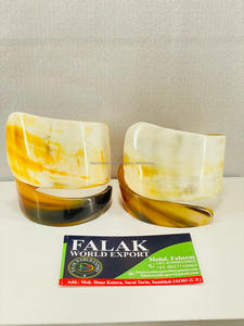 Elegantes brazaletes de cuerno de búfalo para niñas, diseño atrevido, joyería de moda ecológica para ropa de fiesta inspirada en Falak World Export - Product Image 3