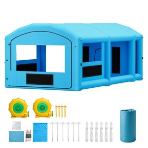 Cabine de peinture gonflable 30x16x12 pieds, cabine de pulvérisation portable avec souffleurs 750W+950W et grande zone de changement de filtre en coton - Product Image 1